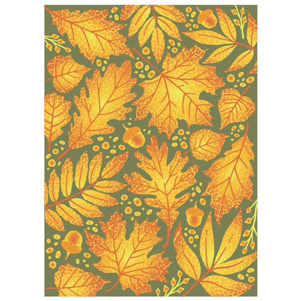 Honey Bee Embossing Folder Fall Leaves